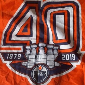 Edmonton Oilers 40th Anniversary flag